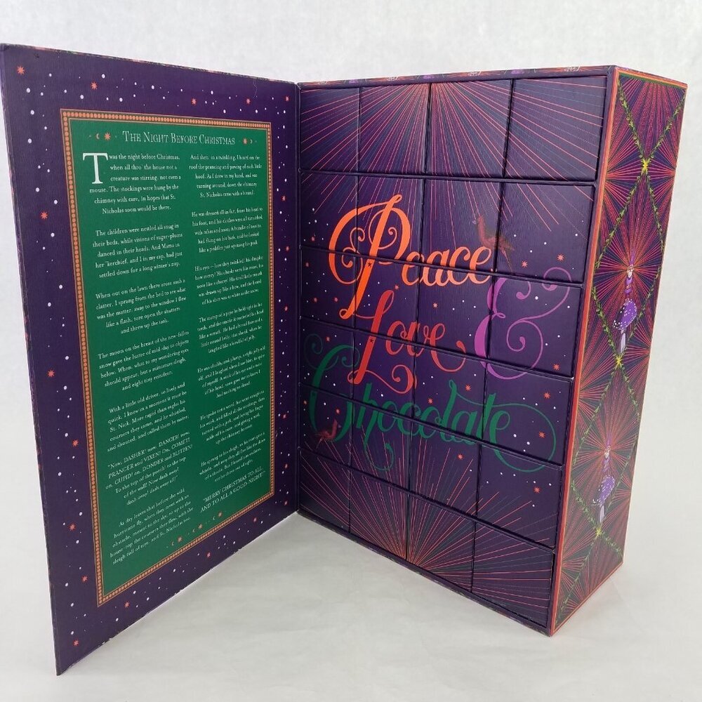 Vosges Haute-Chocolat Gnome Christmas Advent Calendar Box 2020 Empty 24 Drawers